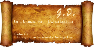Gritzmacher Donatella névjegykártya